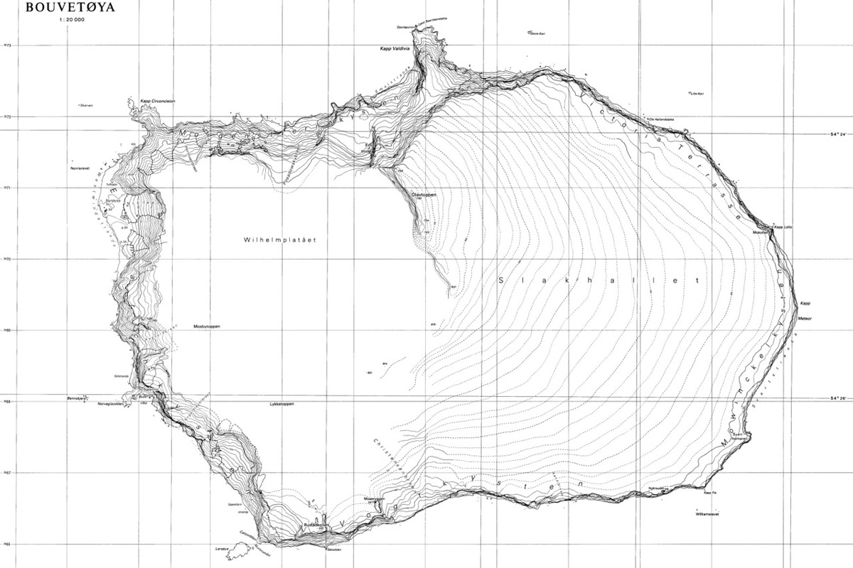 Карта острова Буве